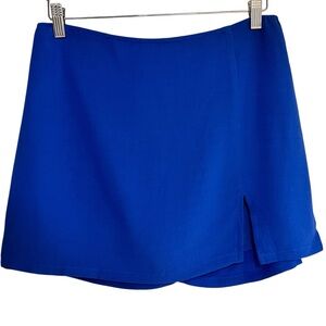 Sunday Best royal blue side slit a-line mini skirt size 10 excellent condition